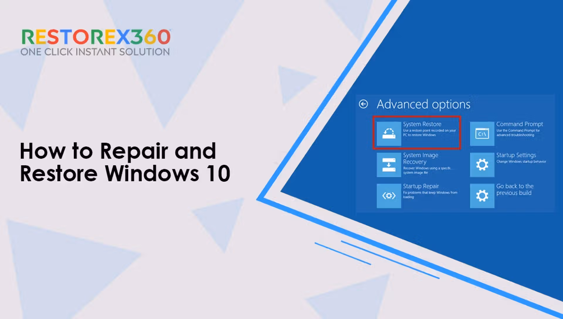 Repair and Restore Windows 10